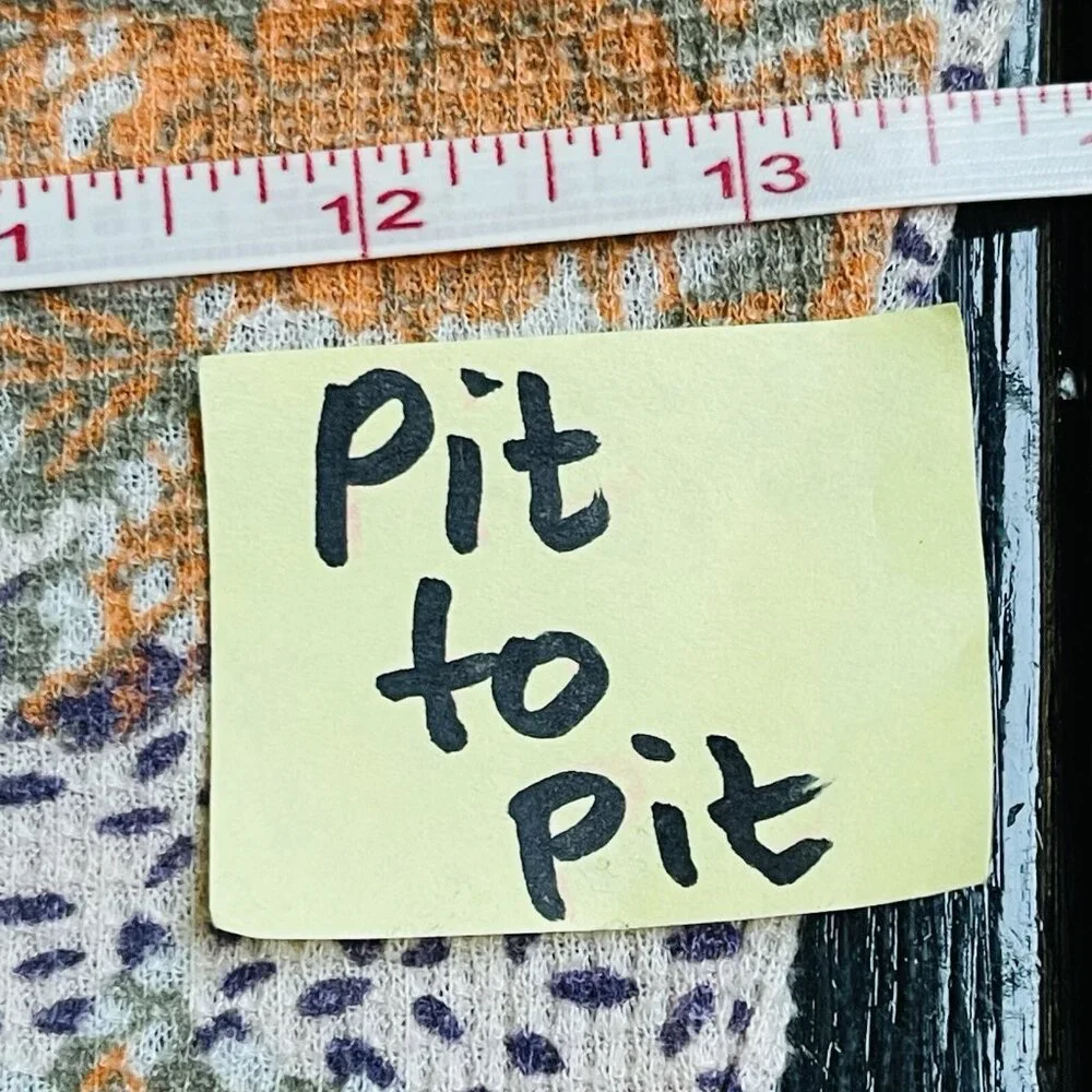 Free People Floral Button Cuff Thermal Blouse Womens Small Y2k Fairy Romantic - Picture 7 of 10